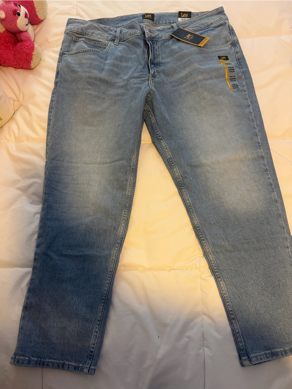 Lee Mid Rise Straight Crop Blue Size 16
